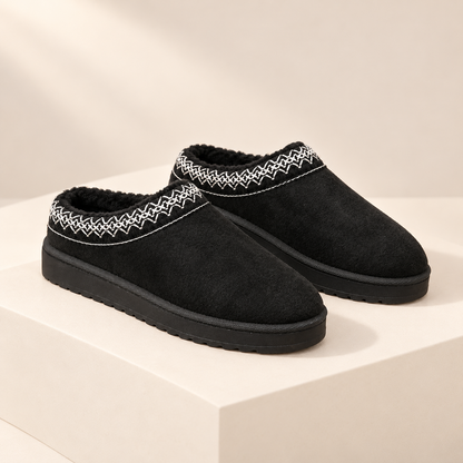 Alvara Embroidered Trim Slip-On Shoes — studio product photograph