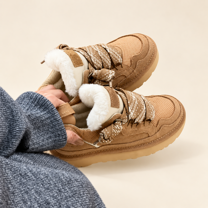 Varelle Plush Trim Lace-Up Shoes — additional product view