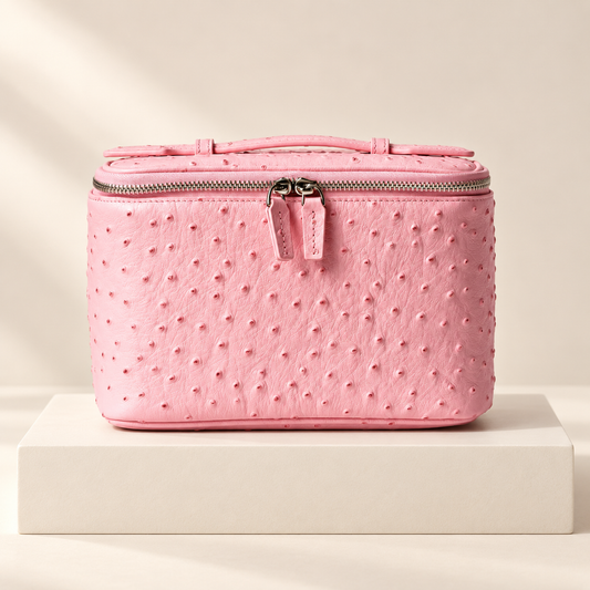 Montara Textured Cosmetic Case — ivory studio product photograph
