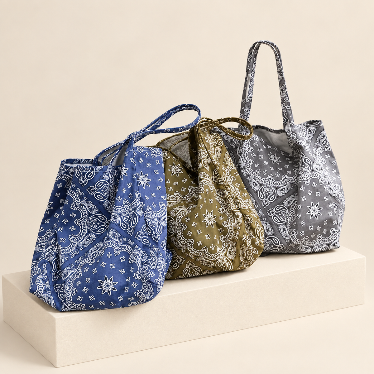 Paiselle Retro Canvas Tote Bag — ivory studio gallery photograph