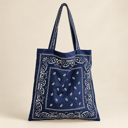 Cassara Paisley Print Large Tote Bag — ivory studio gallery photograph