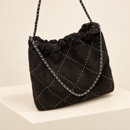 Seravelle Suede Diamond Bucket Bag — additional product view