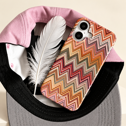 Virelle Brown Chevron Glossy iPhone Case — additional product view