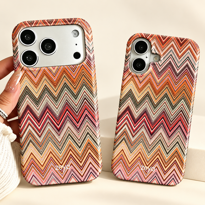 Virelle Brown Chevron Glossy iPhone Case — additional product view