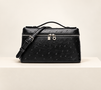 Elowen Textured Mini Box Bag — ivory studio gallery photograph