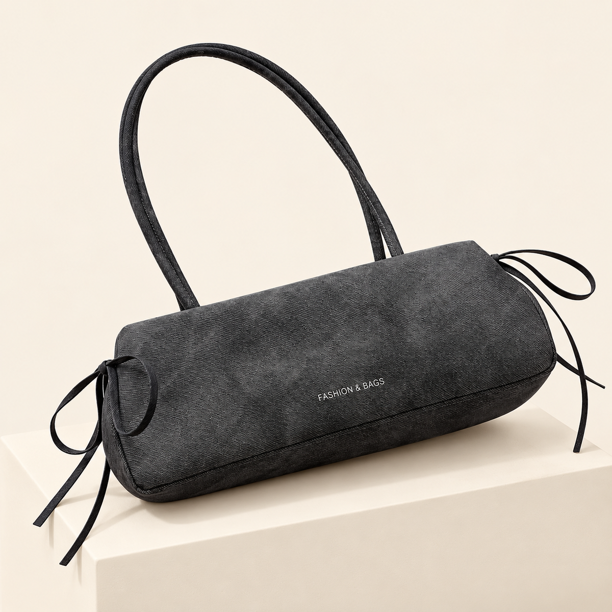 Bellavie Bow Square Shoulder Bag — ivory studio gallery photograph