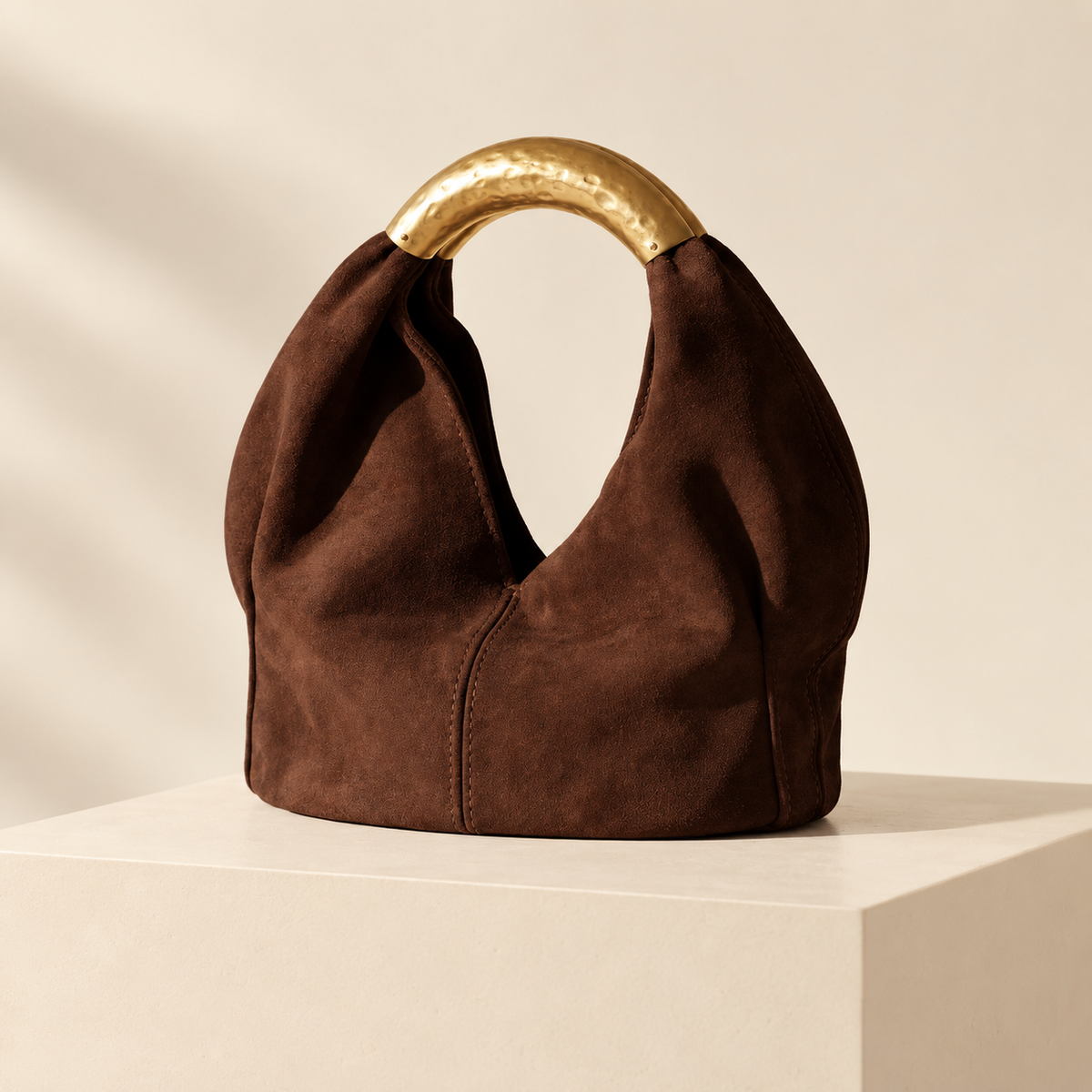 Avelisse Metal Handle Mini Bag — ivory studio gallery photograph