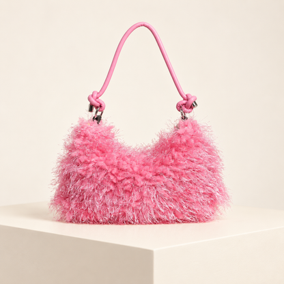 Noirelle Fluffy Shoulder Bag — ivory studio gallery photograph