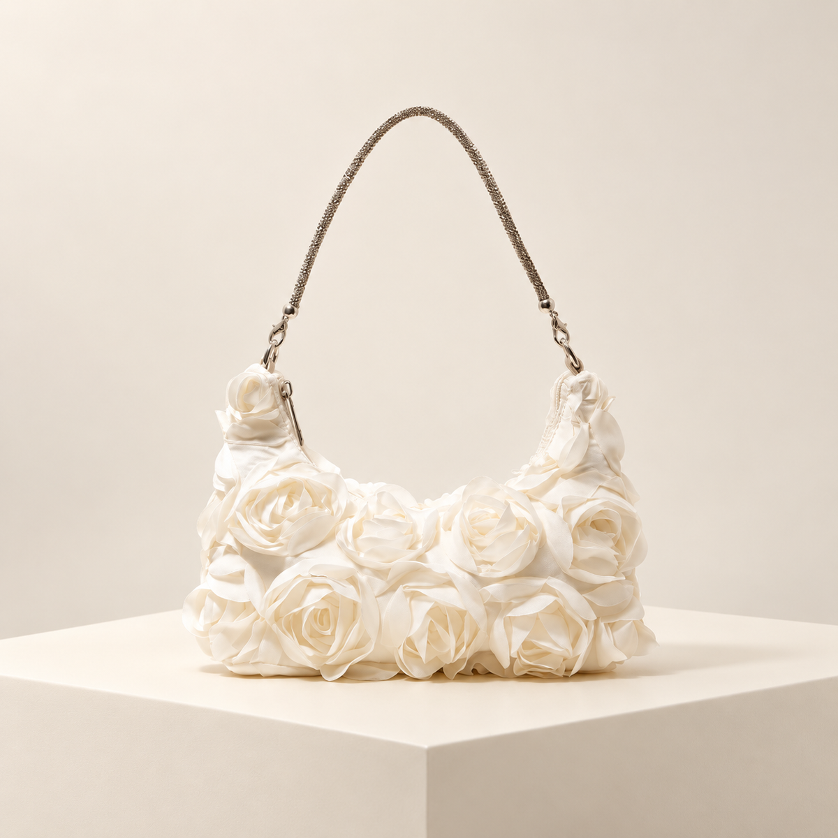 Rosavelle Rosette Shoulder Bag — ivory studio gallery photograph