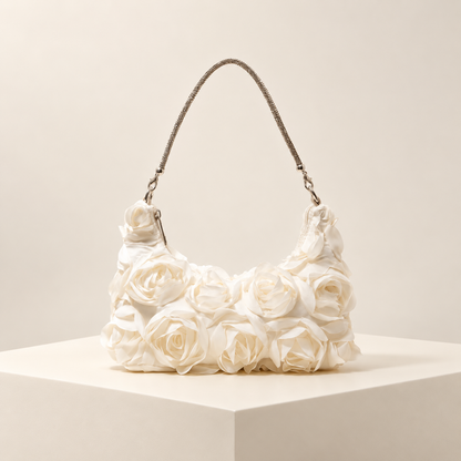 Rosavelle Rosette Shoulder Bag — ivory studio gallery photograph