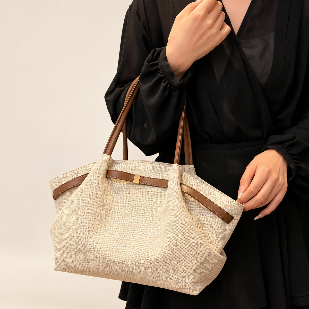 Marivelle Textured Shoulder Tote — additional product view