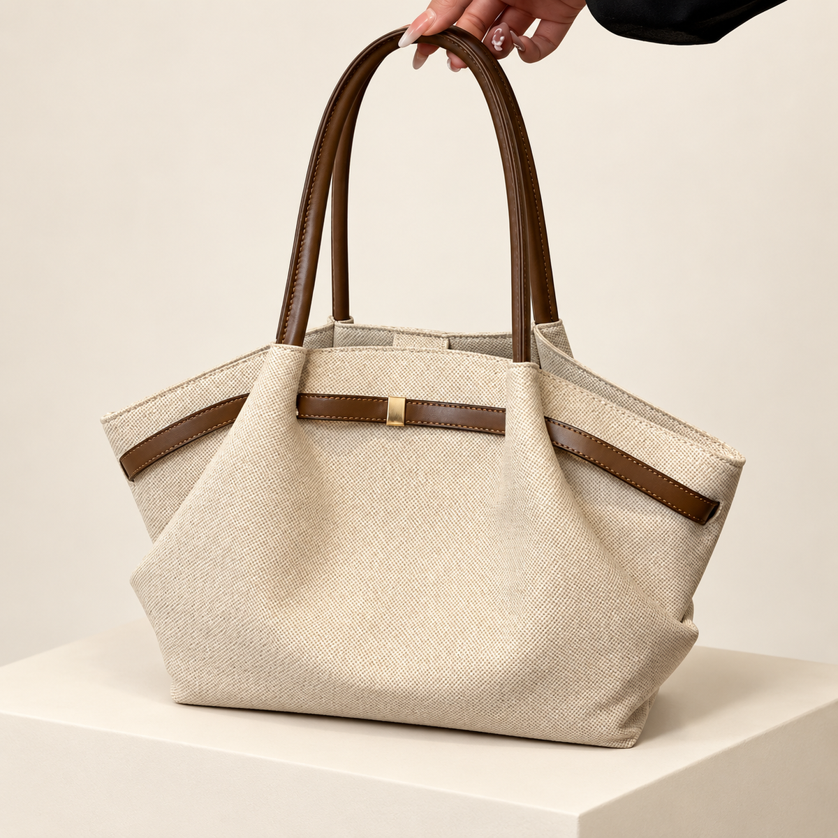 Marivelle Textured Shoulder Tote — additional product view