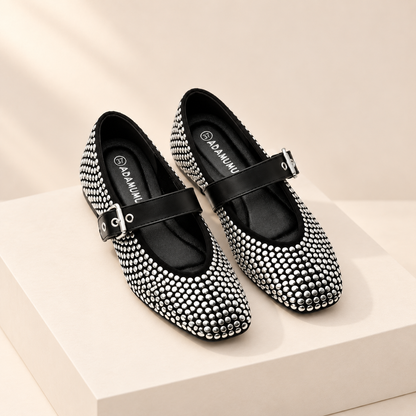 Celestine Sequin Mary Jane Flats — studio product photograph
