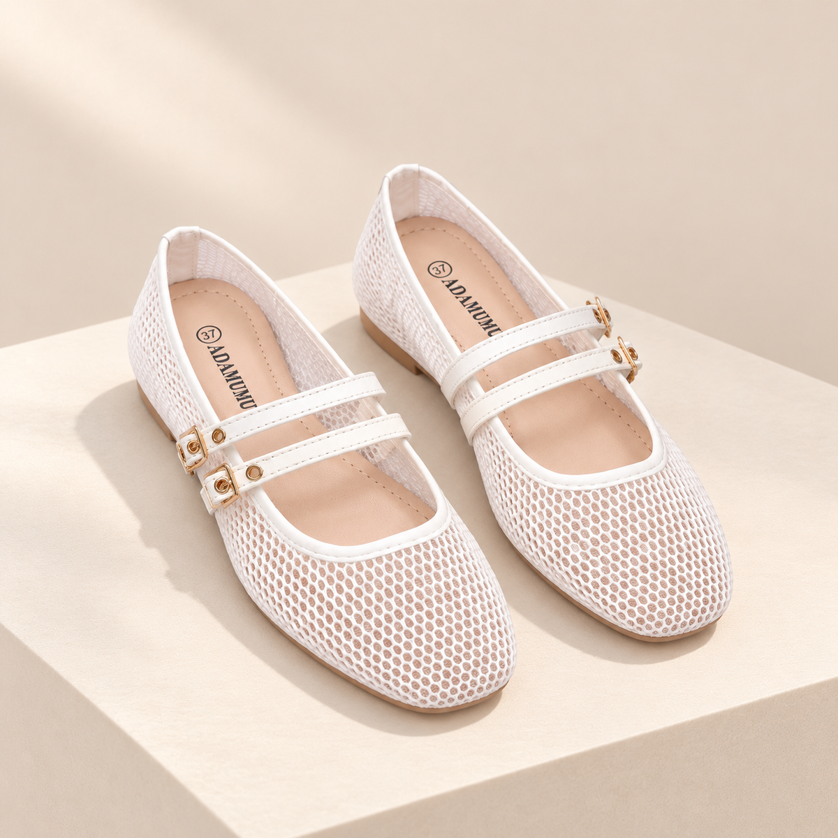 Mireva Cut-Out Ballet Flats — studio product photograph