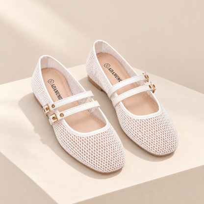 Mireva Cut-Out Ballet Flats — studio product photograph