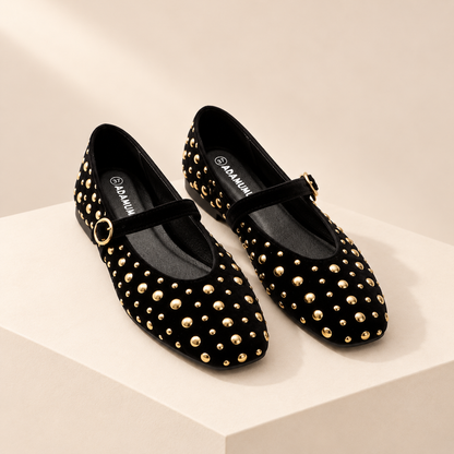 Aurevia Sequin Ballet Flats — studio product photograph