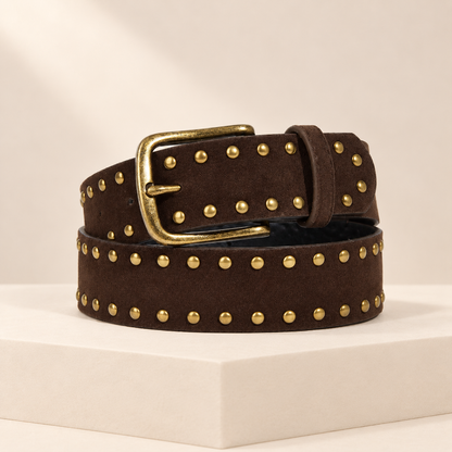 Virelle Studded Wide Waist Belt — studio product photograph