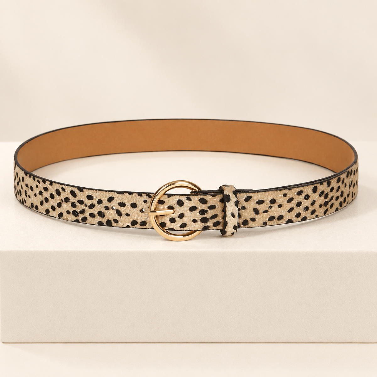 Wildora Leopard Print Belt — ivory studio gallery photograph