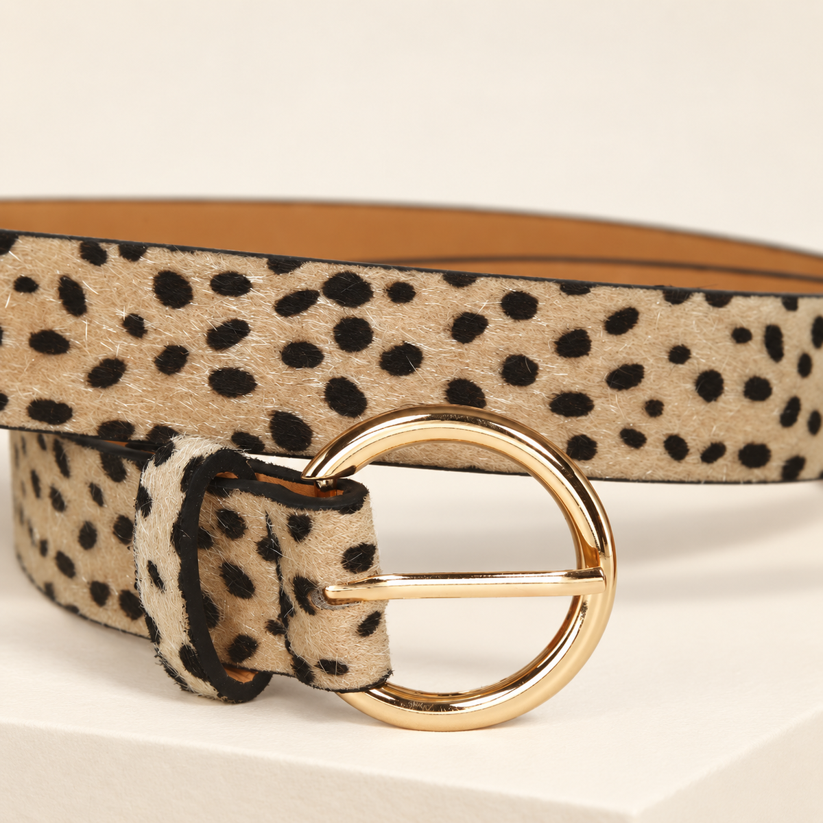 Wildora Leopard Print Belt — ivory studio gallery photograph