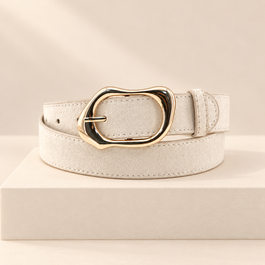 Amorette Heart Buckle Belt — studio product photograph