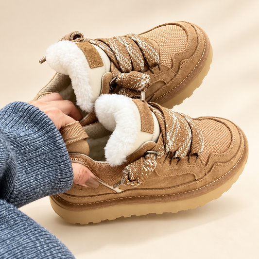 Varelle Plush Trim Lace-Up Shoes – Saint & Rose