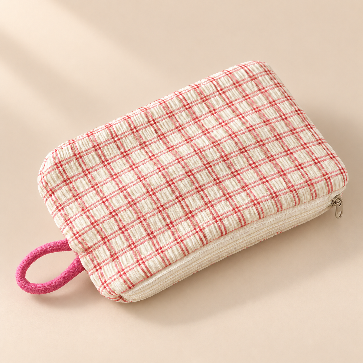 Meadowelle Floral Coin Purse — warm beige studio background