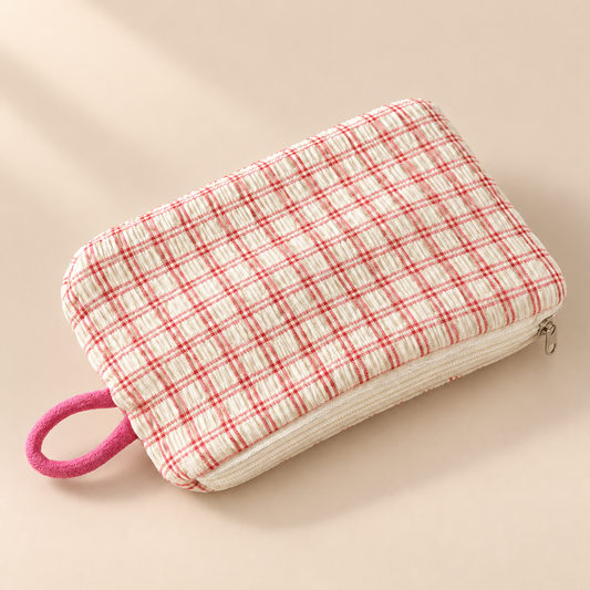 Meadowelle Floral Coin Purse — warm beige studio background