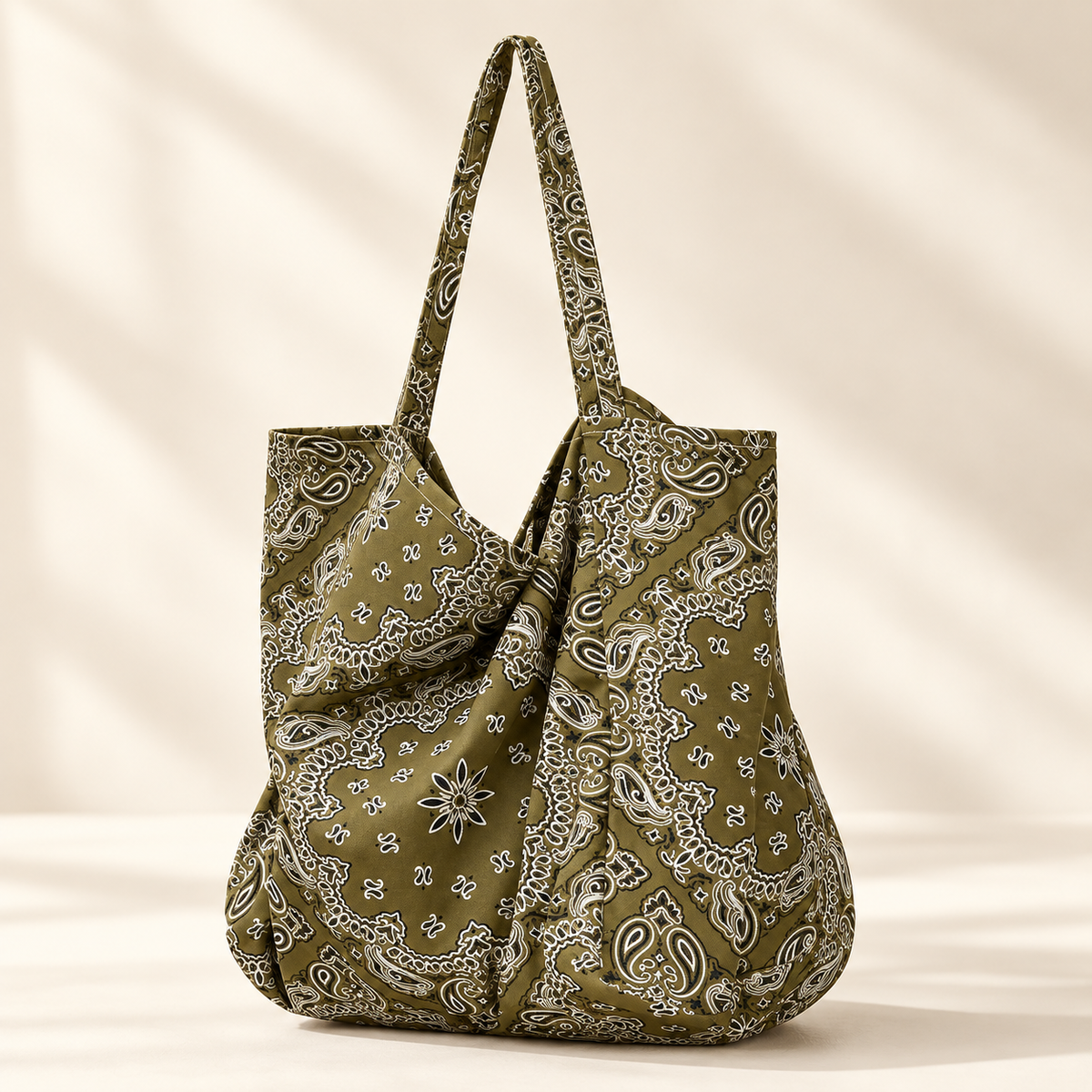 Paiselle Retro Canvas Tote Bag – Women’s Large Capacity Paisley-Style Shoulder Handbag – Saint & Rose