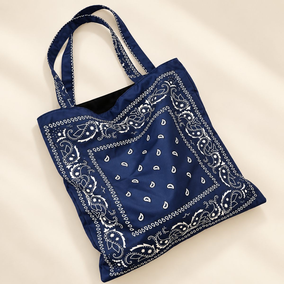 Cassara Paisley Print Large Tote Bag – Women’s Retro Patterned Shoulder Handbag – Saint & Rose