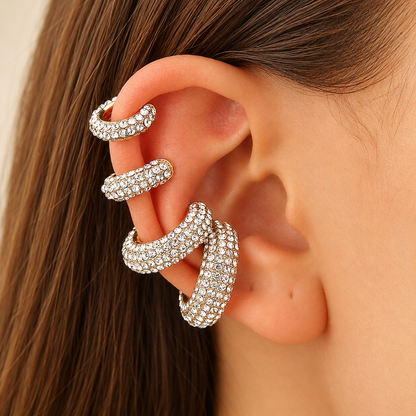 Celestine Crystal C-Shaped Ear Cuff – Women’s No-Piercing Clip Earring – Saint & Rose