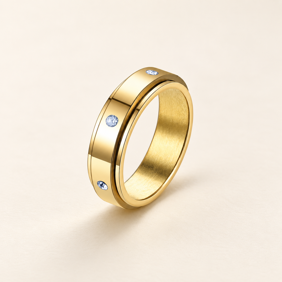 Tranquility Spinner Ring – Gold