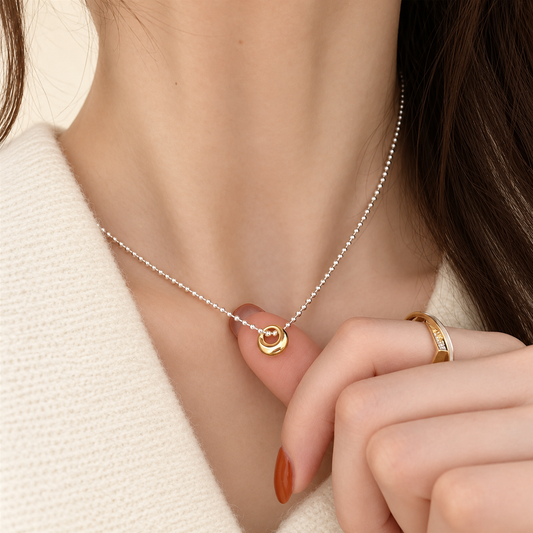 AmouraBead Geometric Heart Pendant Necklace – Style 02