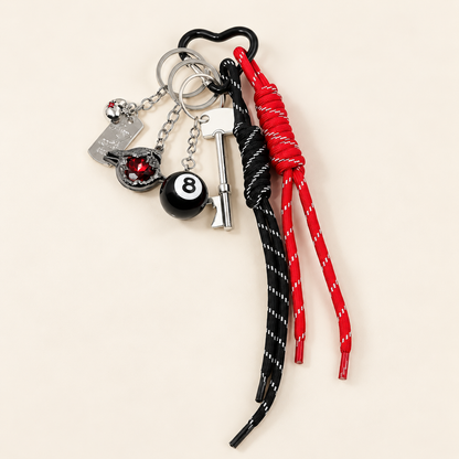 KnotPop Multi-Charm Woven Rope Keychain — H