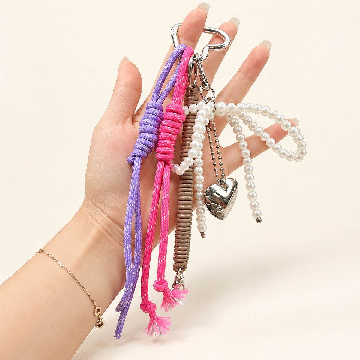 RallyKnot Baseball Rope Bag Charm — Pinktaro