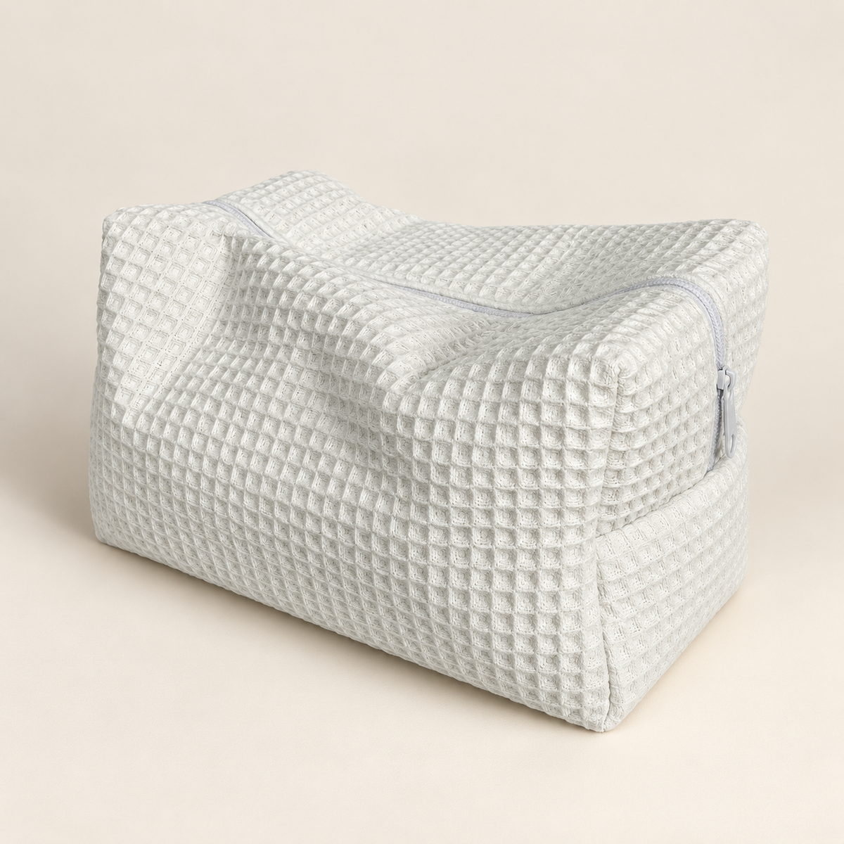 Elowyn Personalised Textured Cosmetic Pouch — WHITE / No Name
