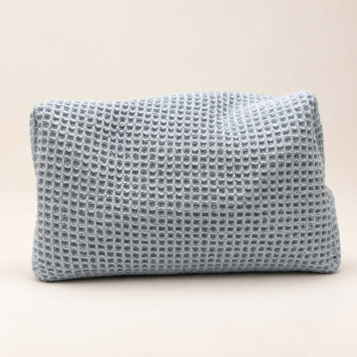 Elowyn Personalised Textured Cosmetic Pouch — Blue / No Name