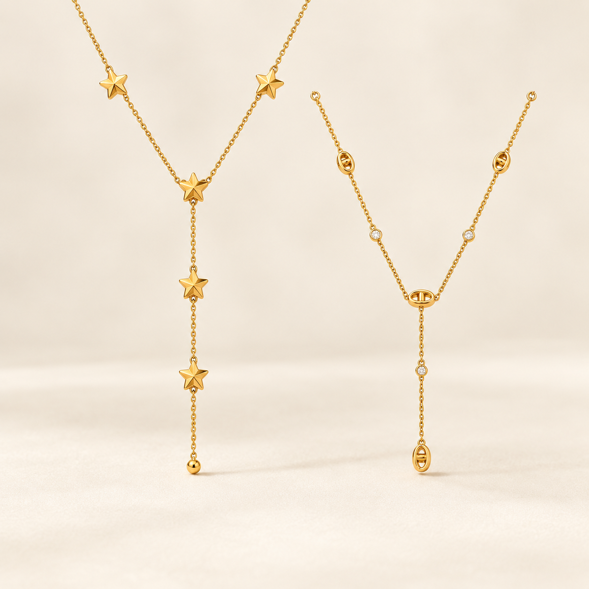 Marielle Luxe Y-Shape Lariat Necklace — 2PCS Set