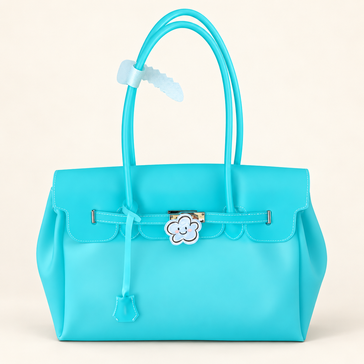 Celestia Lightweight Jelly Tote Bag — Tiffany Blue