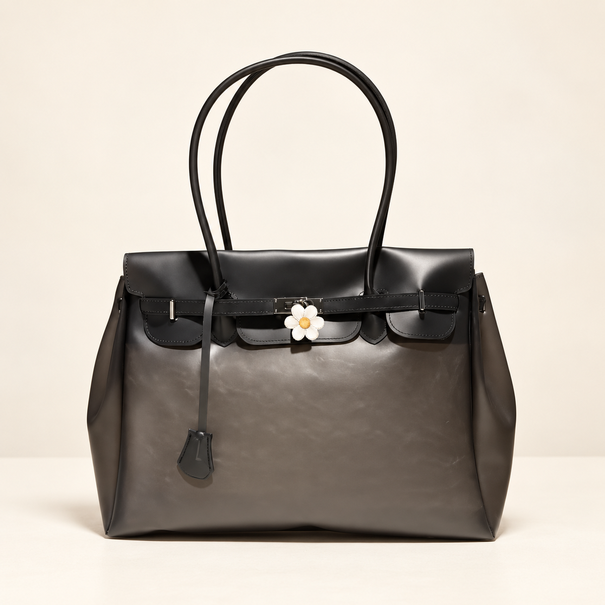 Celestia Lightweight Jelly Tote Bag — Black