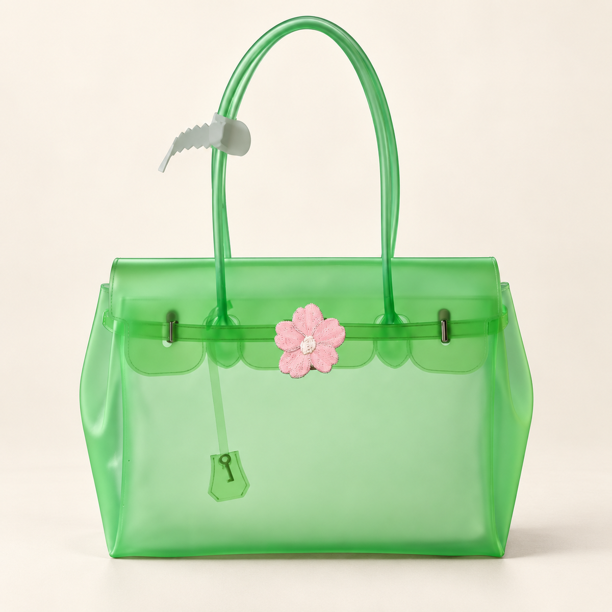 Celestia Lightweight Jelly Tote Bag — Mint green