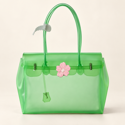 Celestia Lightweight Jelly Tote Bag — Mint green