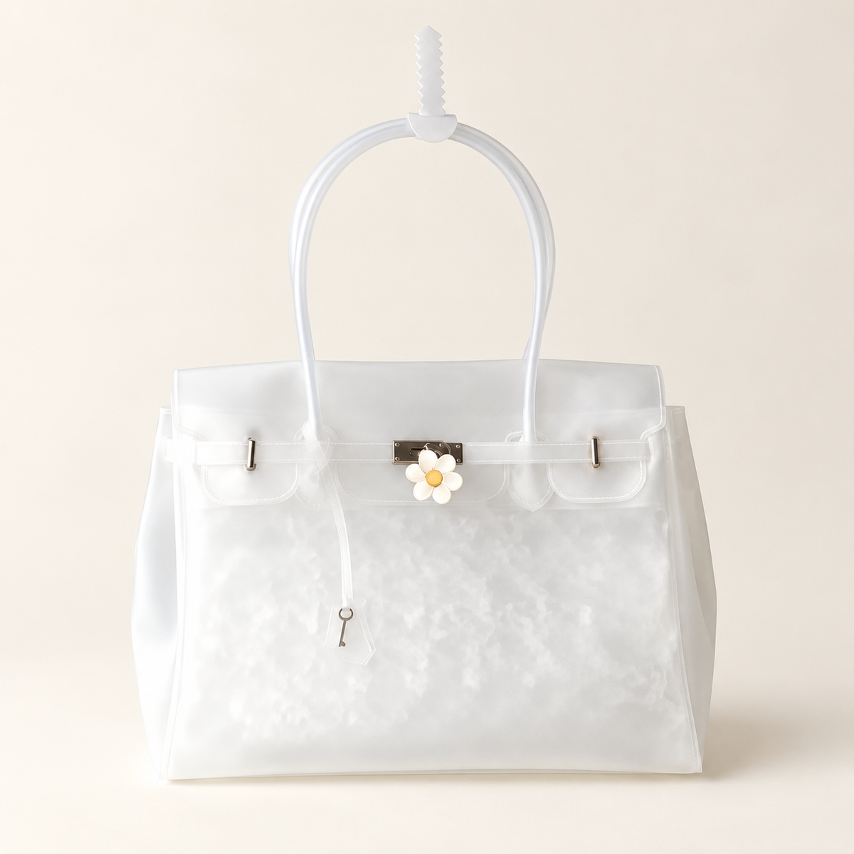 Celestia Lightweight Jelly Tote Bag — White