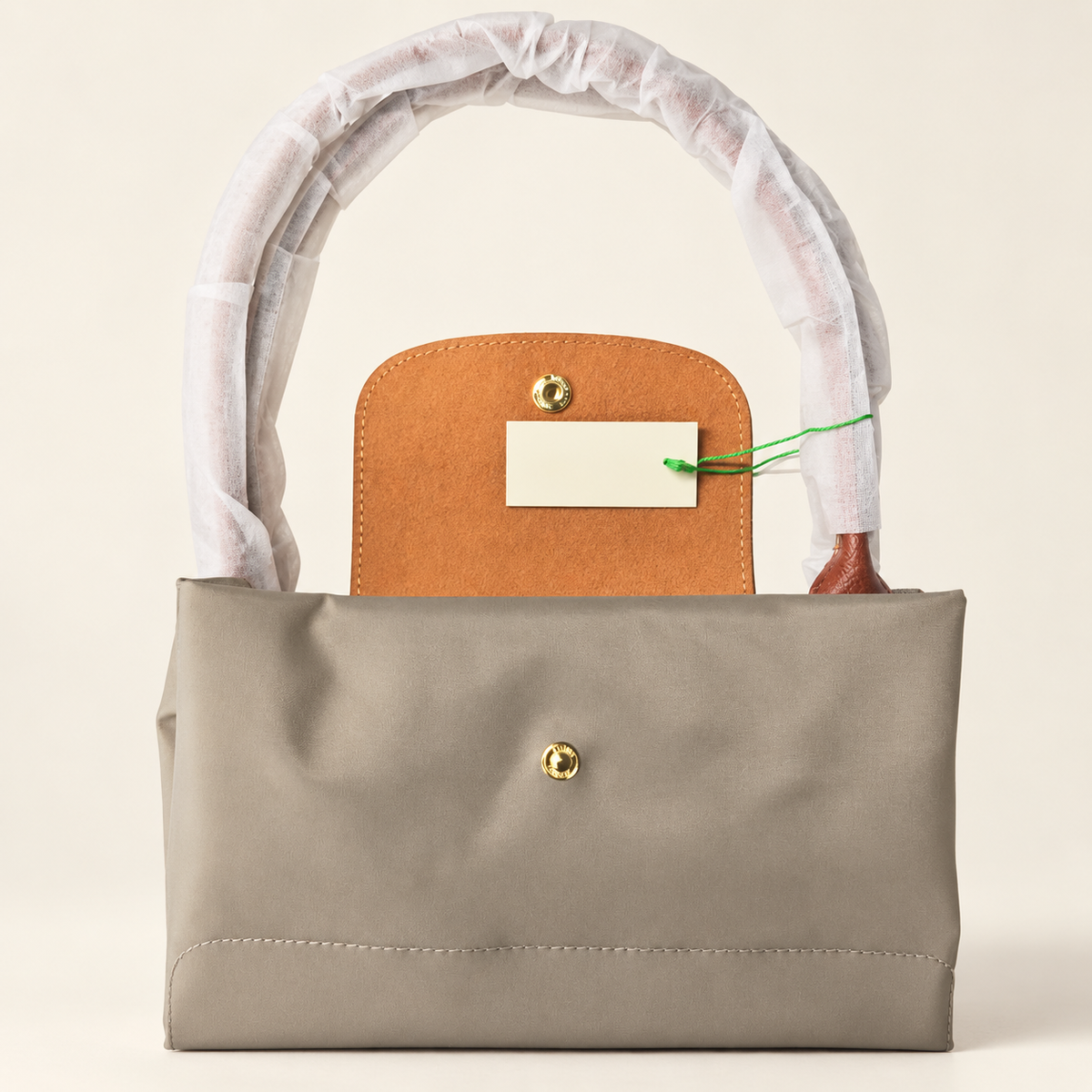 Amelisse Foldable Nylon Tote Bag — Pigeon gray / 46cmX14cmX31cm