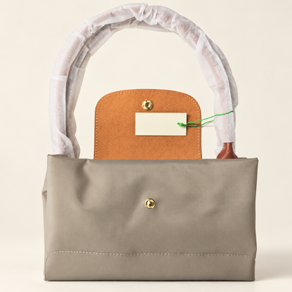 Amelisse Foldable Nylon Tote Bag — Pigeon gray / 46cmX14cmX31cm