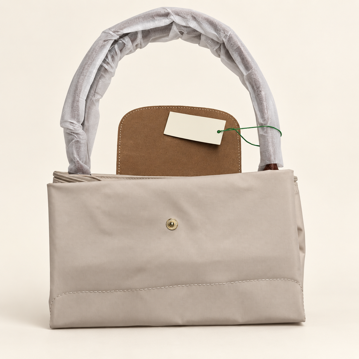 Amelisse Foldable Nylon Tote Bag — White / 46cmX14cmX31cm