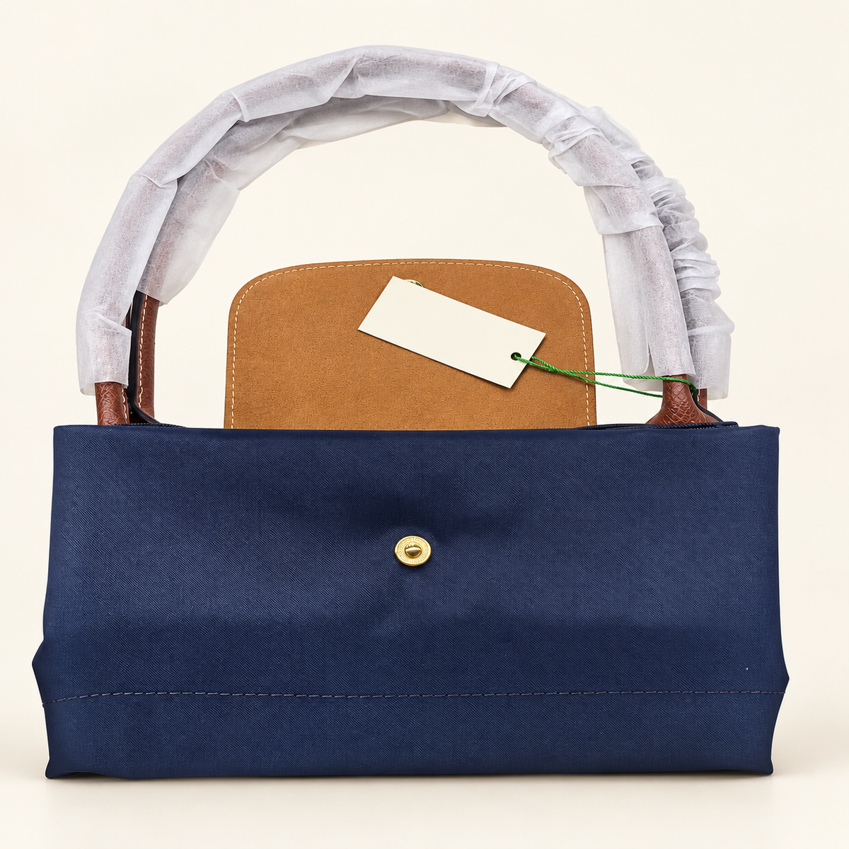 Amelisse Foldable Nylon Tote Bag — Navy Blue / 46cmX14cmX31cm