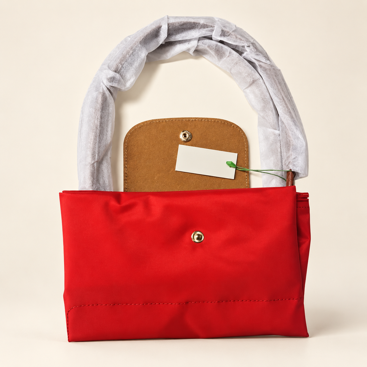 Amelisse Foldable Nylon Tote Bag — Wind red / 46cmX14cmX31cm