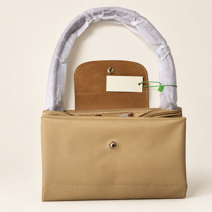 Amelisse Foldable Nylon Tote Bag — Khaki / 46cmX14cmX31cm