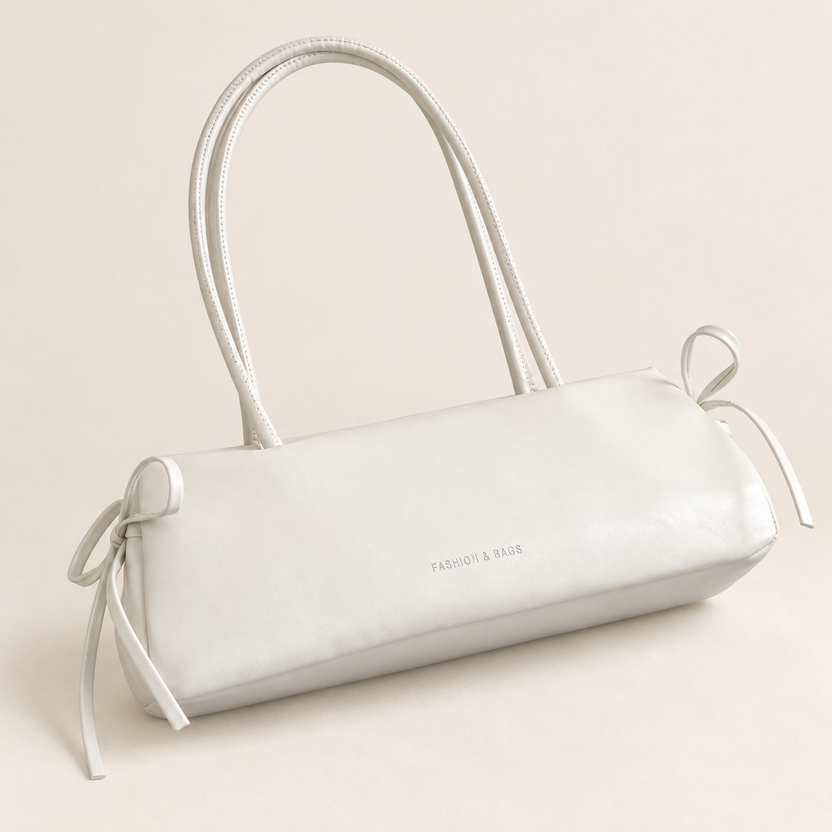Bellavie Bow Square Shoulder Bag — White