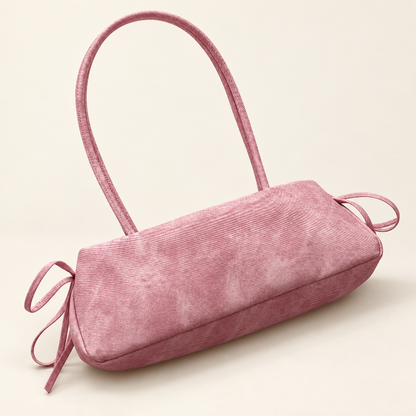 Bellavie Bow Square Shoulder Bag — Pink